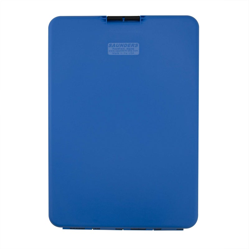 Saunders Blue SlimMate Plastic Storage Clipboard â€“ Light Weight, Polypropylene Clipboard for Students, Teachers, Parents, Sales, Utility, Industrial, Office Professionals. Stationery Items Letter - Image 3